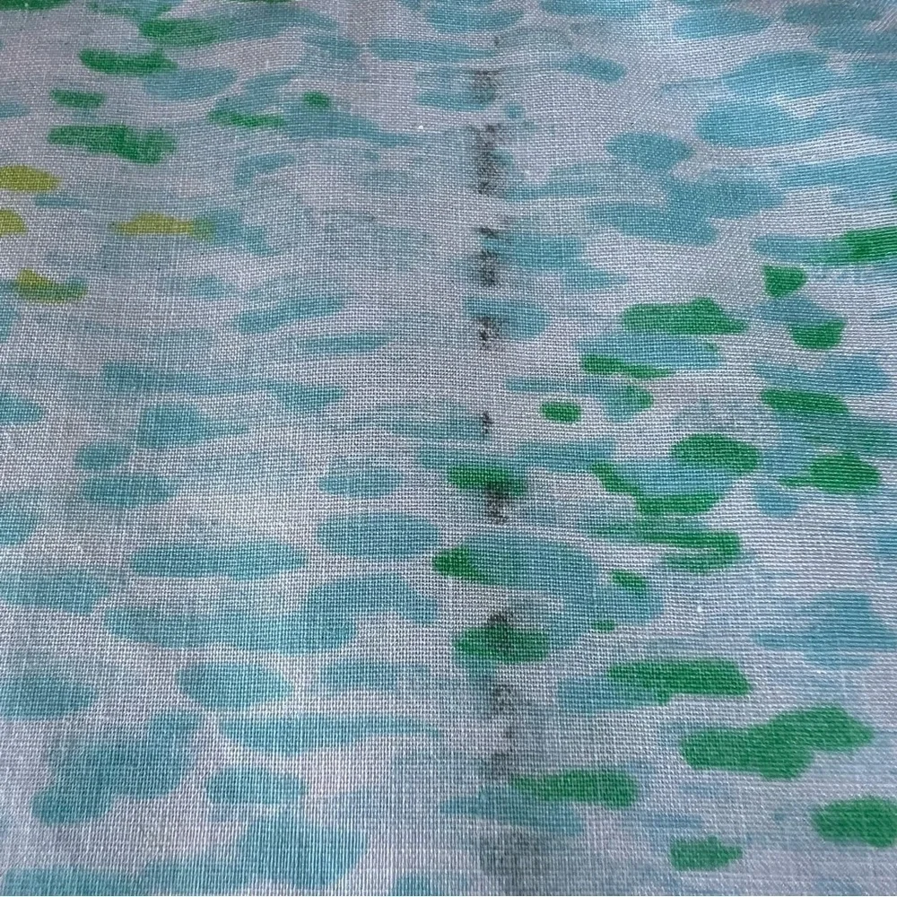 Vintage Springmaid Monet Water Lilies Flat Sheet 83x99 Colorful GUC